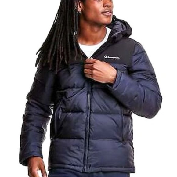 CHAMPION Mens Contrast Lightweight Padded Hooded Jacket, Limited